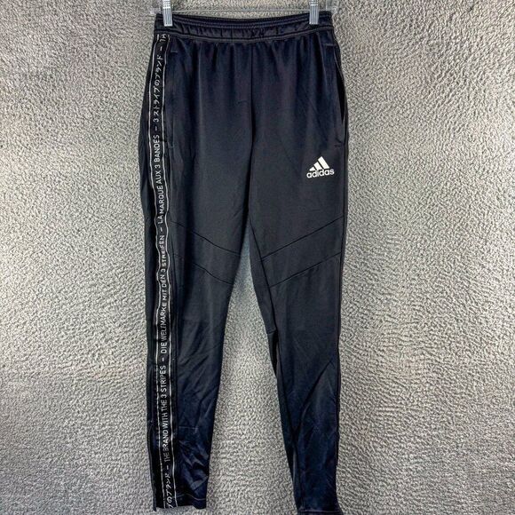 Adidas Track Pants Mens XS Black Basketball Gym Trefoil Run‎ Hike Outdoor Camp - Picture 1 of 16